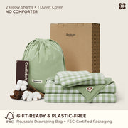 Gingham Washed Cotton Duvet Cover Set
