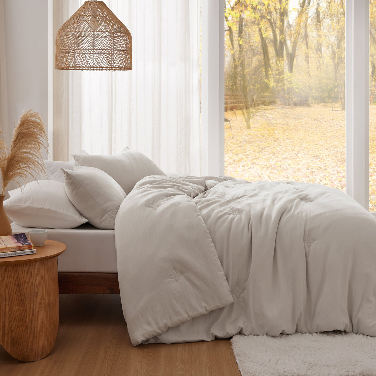Textured Quilted Comforter Set