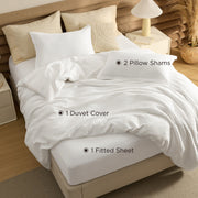 Cotton Waffle Duvet Cover Set