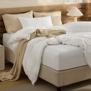 Cotton Waffle Duvet Cover Set