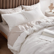 Cotton Waffle Duvet Cover Set