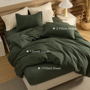 Cotton Waffle Duvet Cover Set