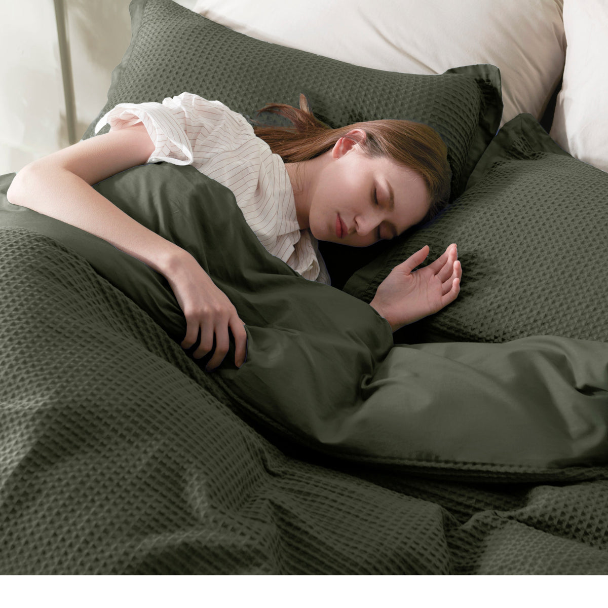 Cotton Waffle Duvet Cover Set