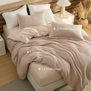 Cotton Waffle Duvet Cover Set