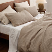 Cotton Waffle Duvet Cover Set