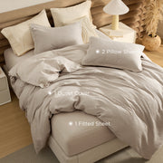 Cotton Waffle Duvet Cover Set