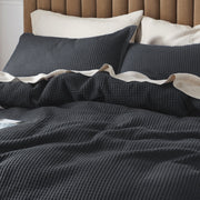 Cotton Waffle Duvet Cover Set
