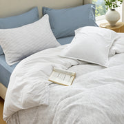 Cotton Waffle Space-Dyed Duvet Cover Set