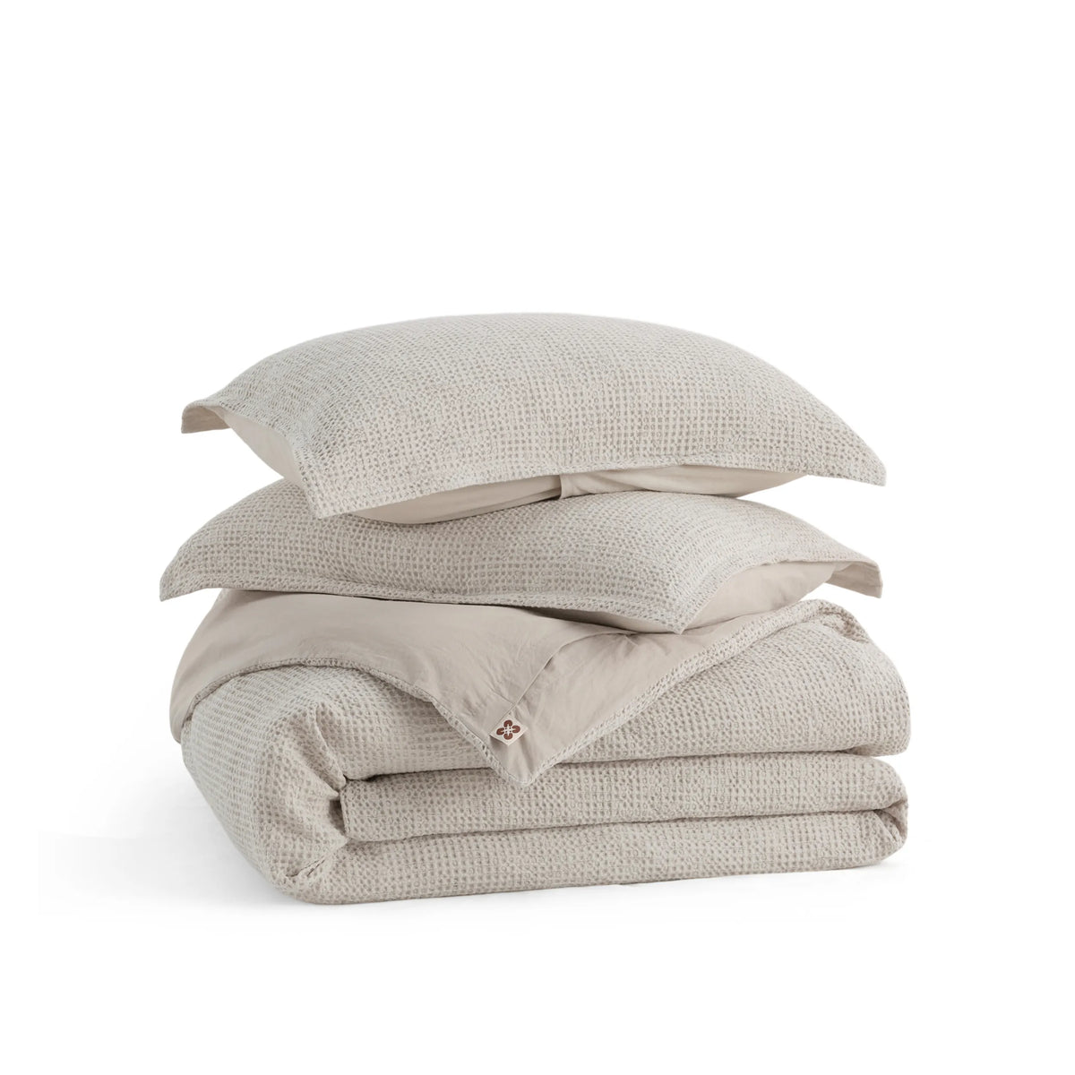 Cotton Waffle Space-Dyed Duvet Cover Set