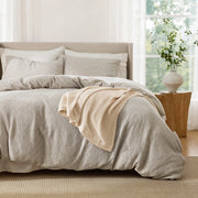 Cotton Waffle Space-Dyed Duvet Cover Set