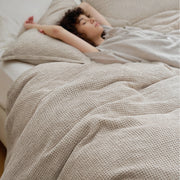 Cotton Waffle Space-Dyed Duvet Cover Set