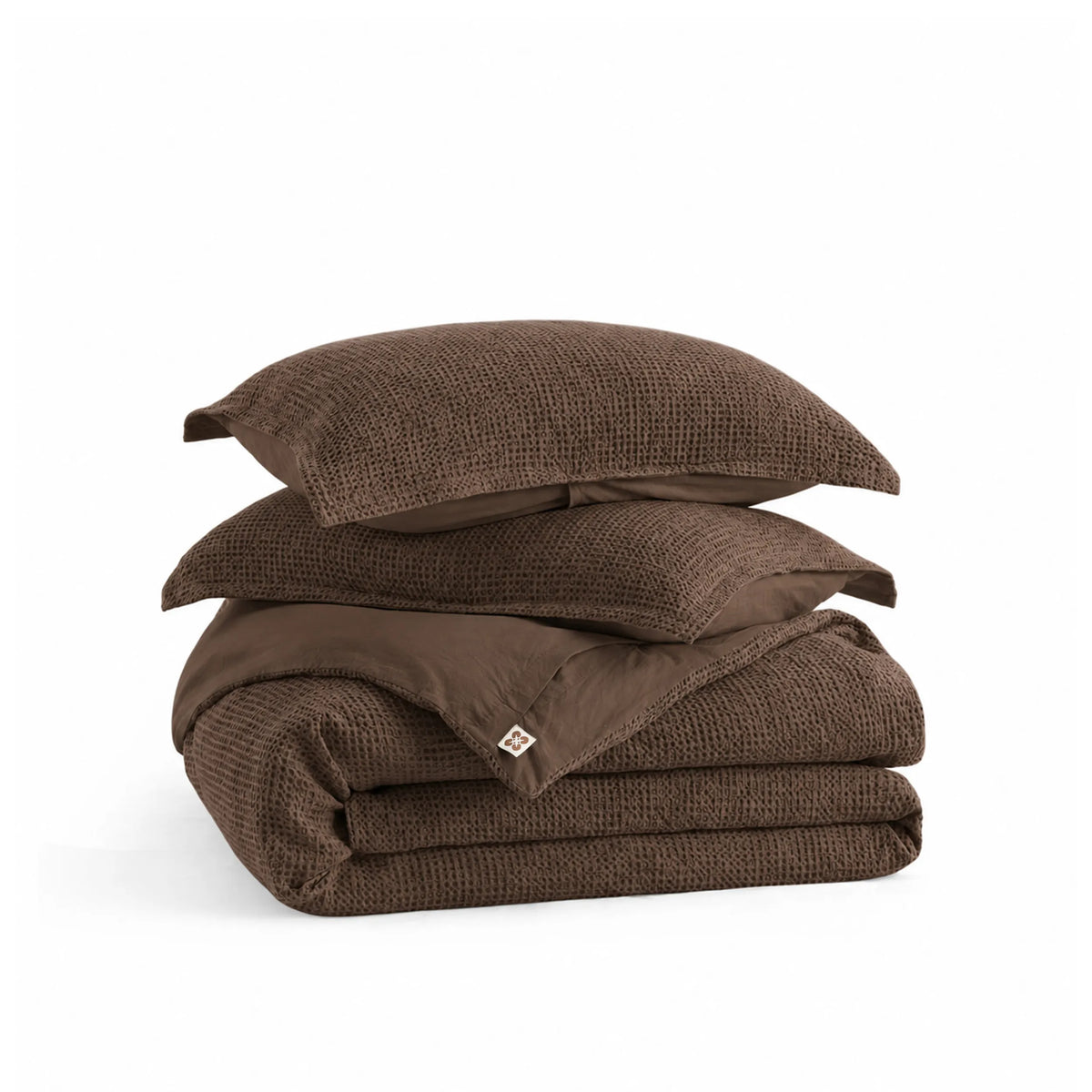 Cotton Waffle Space-Dyed Duvet Cover Set