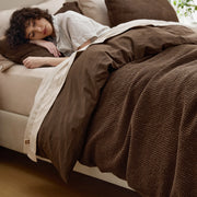 Cotton Waffle Space-Dyed Duvet Cover Set