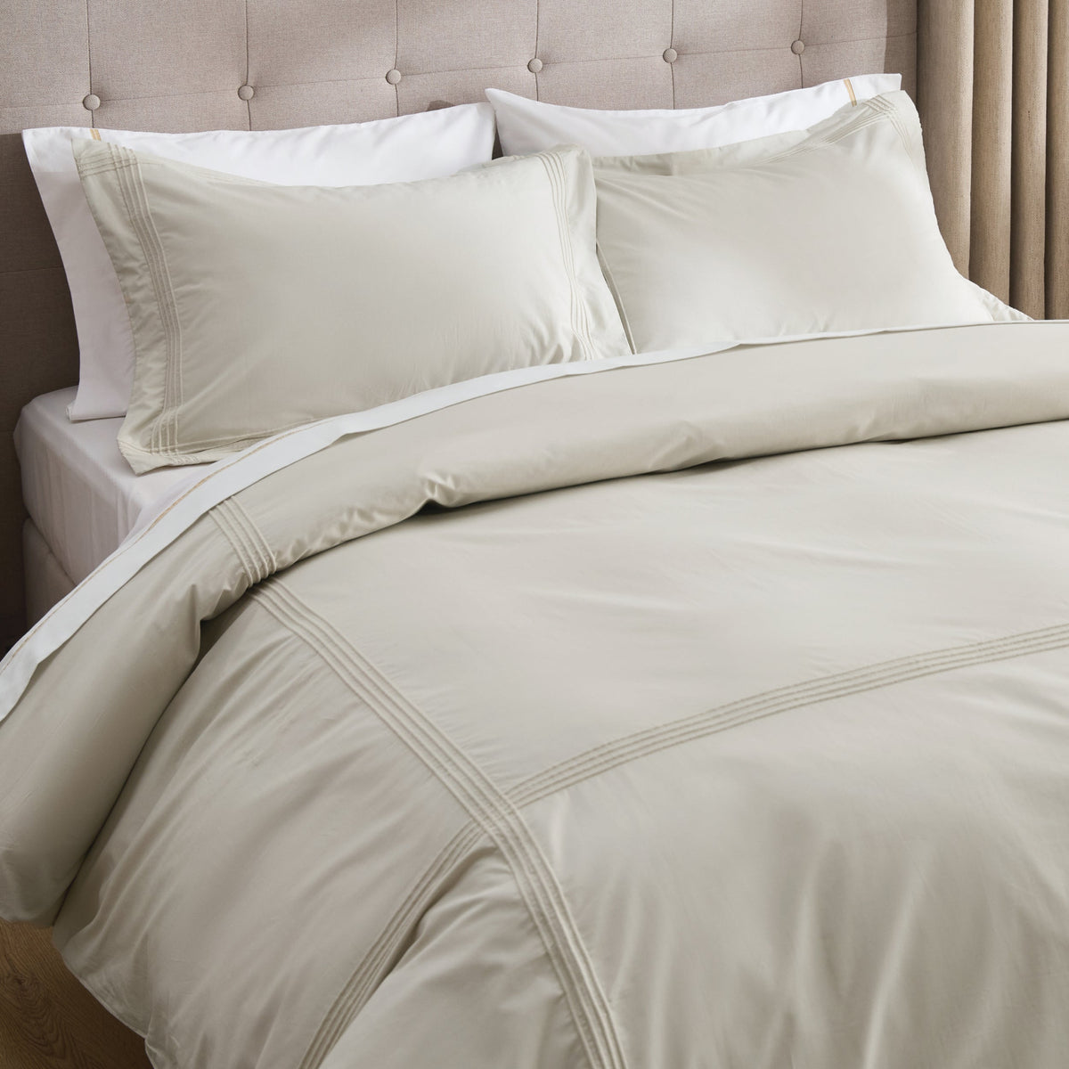 Cotton Embroidered Hotel Duvet Cover Set