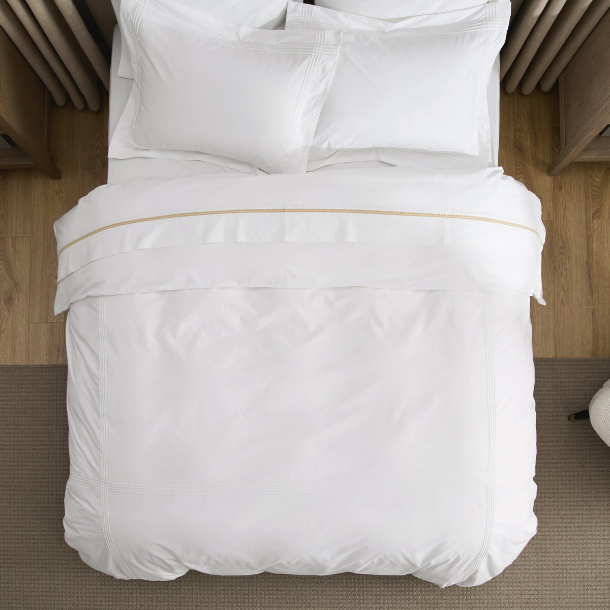Cotton Embroidered Hotel Duvet Cover Set
