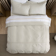 Cotton Embroidered Hotel Duvet Cover Set