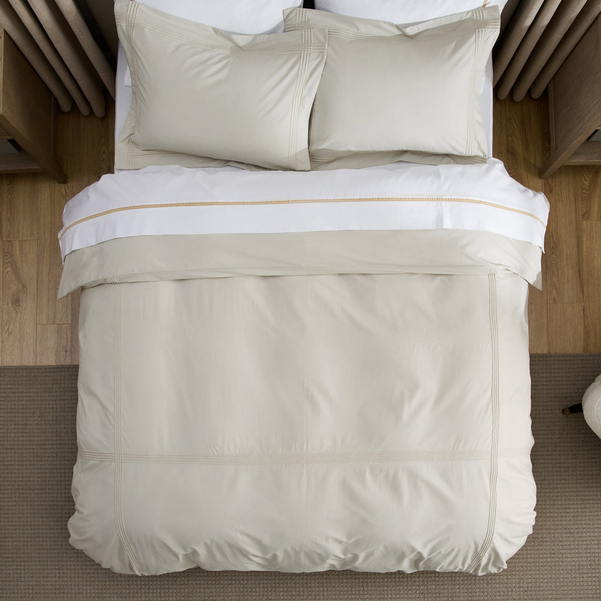 Cotton Embroidered Hotel Duvet Cover Set