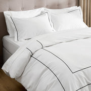 Cotton Embroidered Hotel Duvet Cover Set
