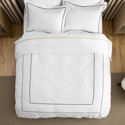 Cotton Embroidered Hotel Duvet Cover Set
