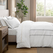 Cotton Embroidered Hotel Duvet Cover Set
