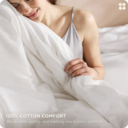 Cotton Embroidered Hotel Duvet Cover Set