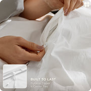 Cotton Embroidered Hotel Duvet Cover Set