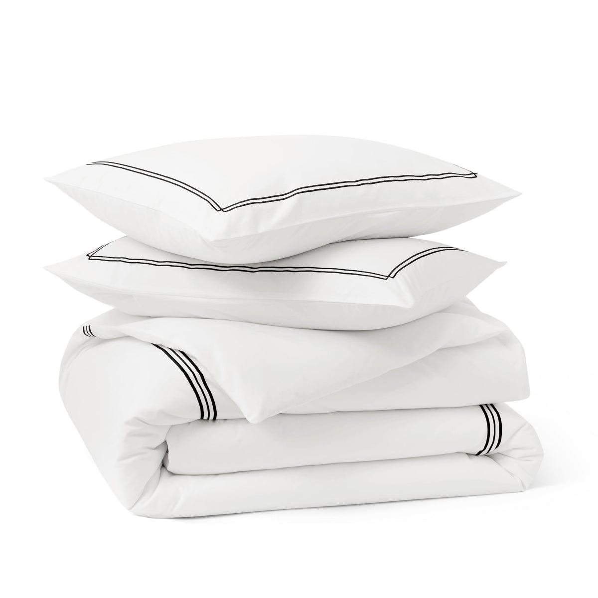 Cotton Embroidered Hotel Duvet Cover Set