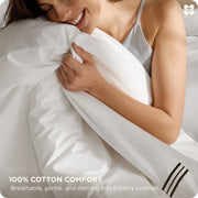 Cotton Embroidered Hotel Duvet Cover Set