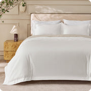 Cotton Embroidered Hotel Duvet Cover Set