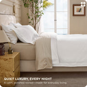 Cotton Embroidered Hotel Duvet Cover Set