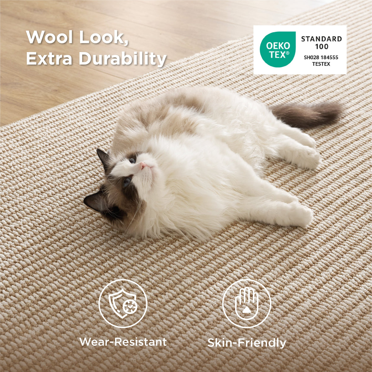 Faux Wool Area Rug