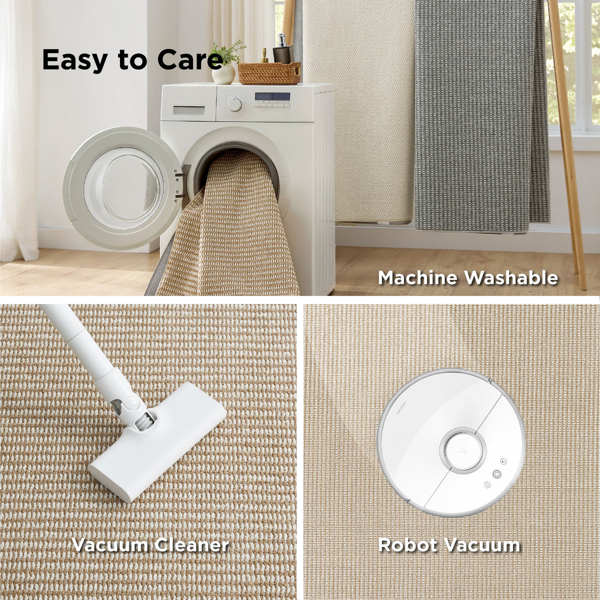 Faux Wool Area Rug