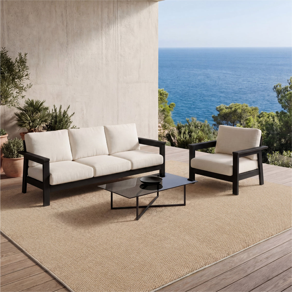 Faux Wool Area Rug