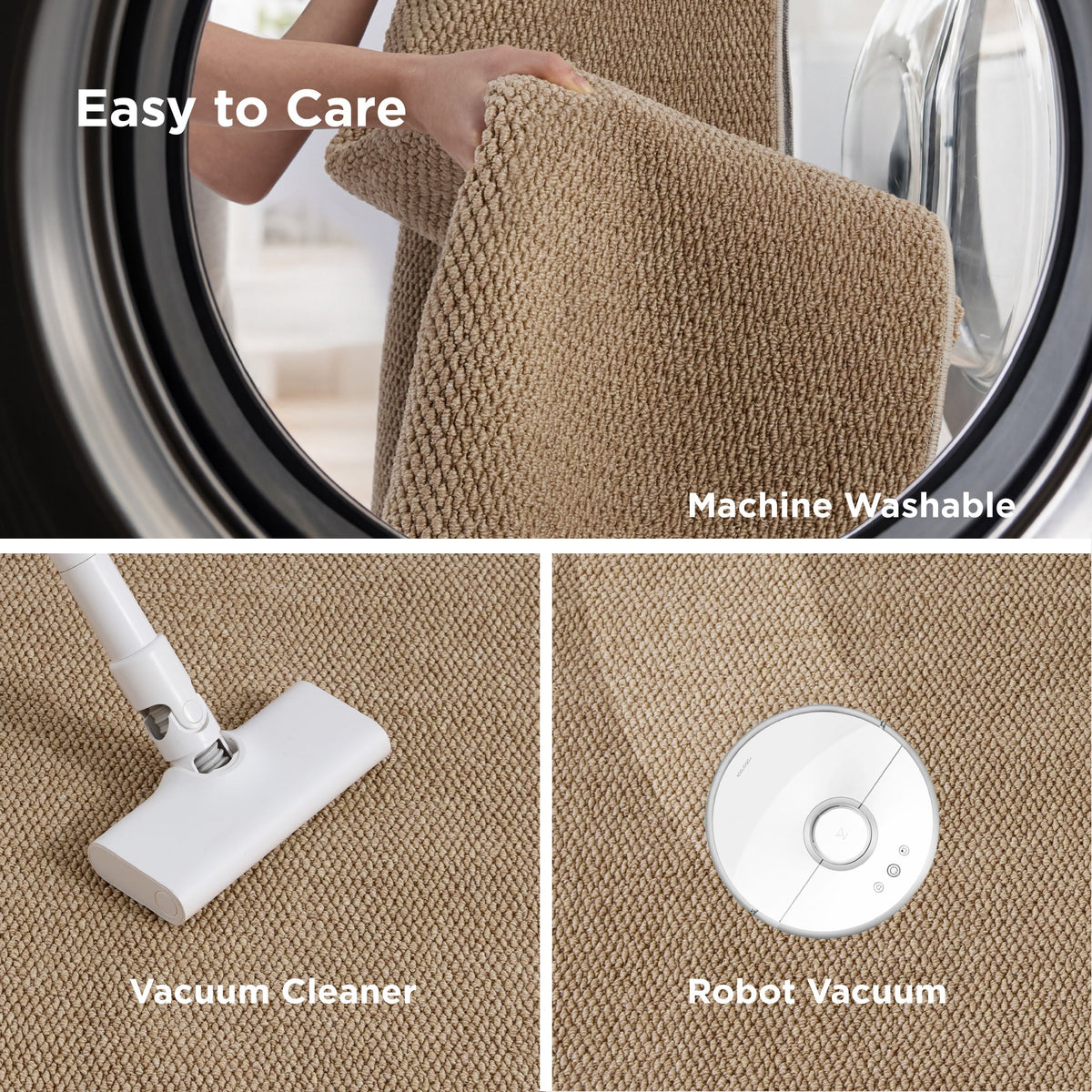 Faux Wool Area Rug