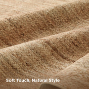 Faux Cashmere Print Jute-Look Area Rug
