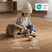 Faux Cashmere Print Jute-Look Area Rug