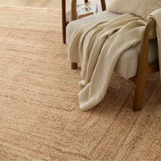 Faux Cashmere Print Jute-Look Area Rug