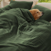 Rayon From Bamboo Cotton Muslin Duvet Cover Set