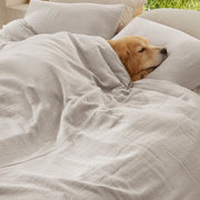 Rayon From Bamboo Cotton Muslin Duvet Cover Set
