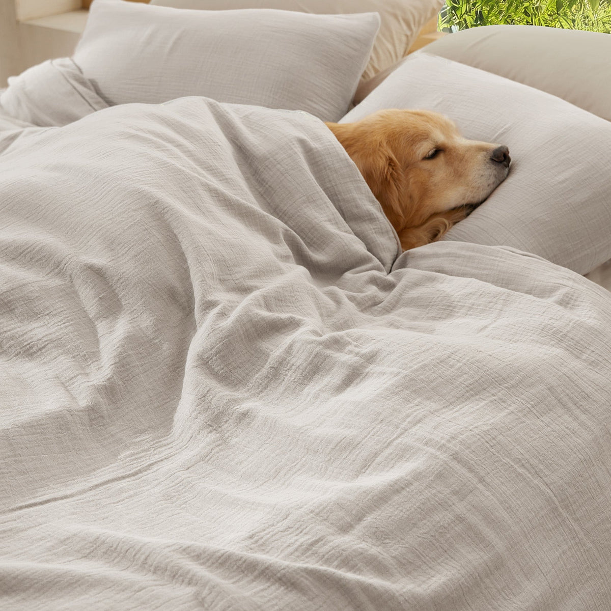 Rayon From Bamboo Cotton Muslin Duvet Cover Set