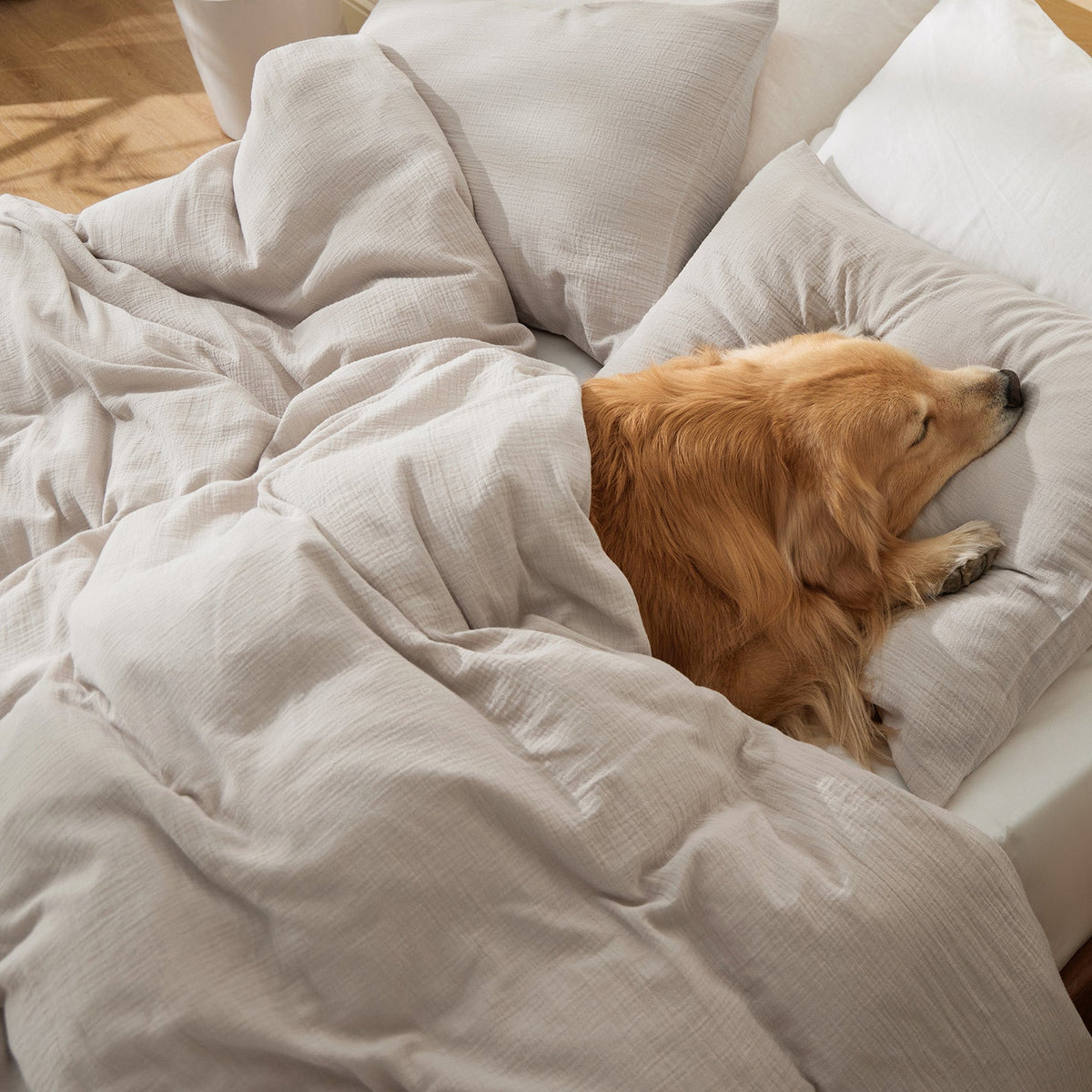 Rayon From Bamboo Cotton Muslin Duvet Cover Set