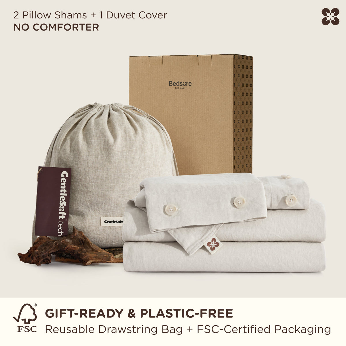 Washed Linen Duvet Cover Set