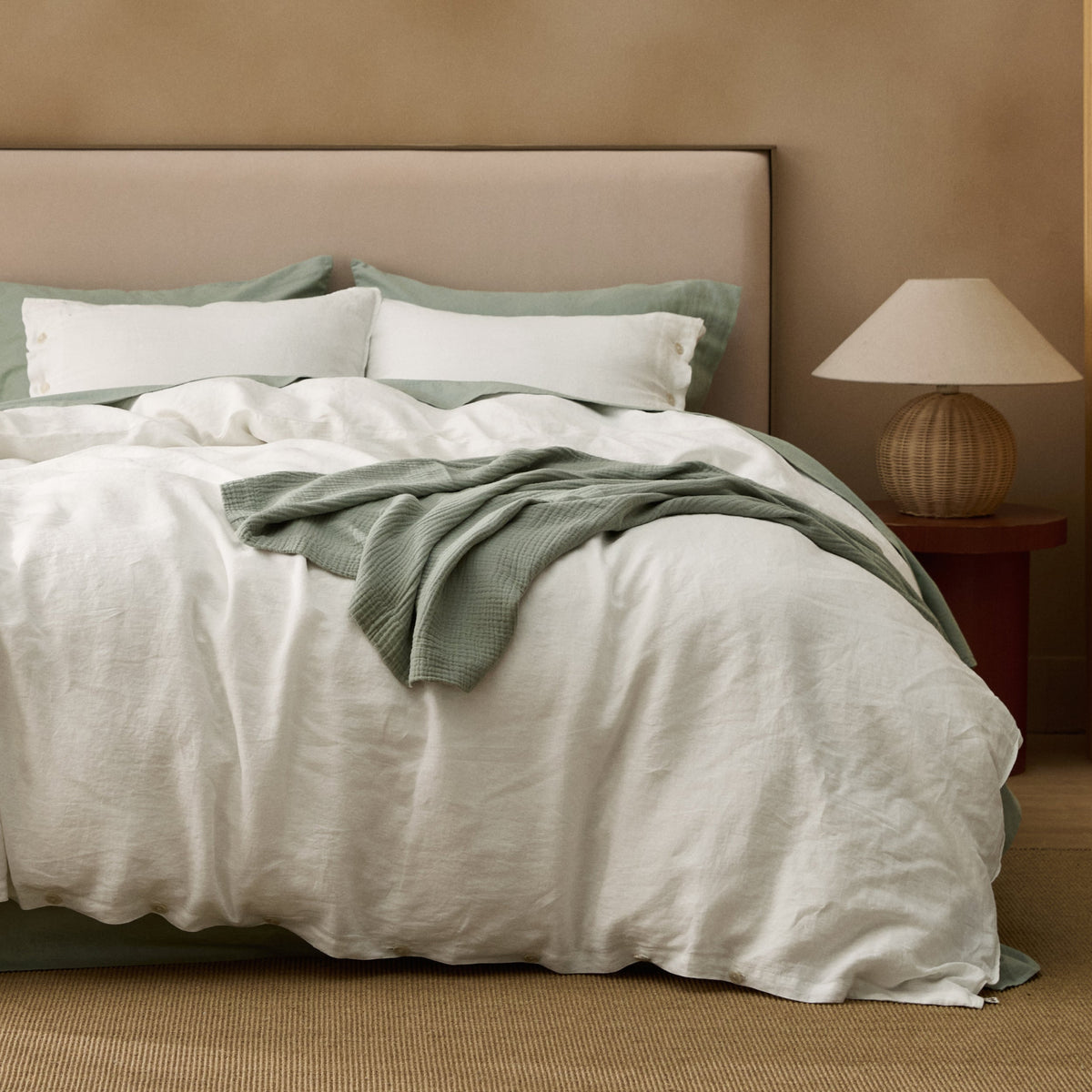 Washed Linen Duvet Cover Set