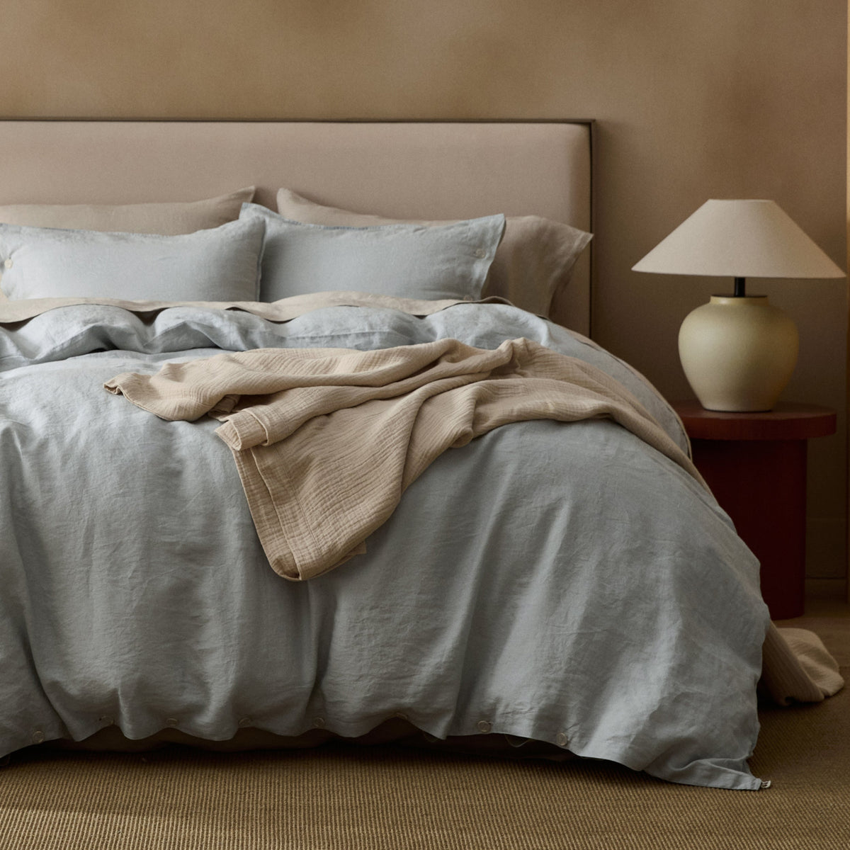 Washed Linen Duvet Cover Set