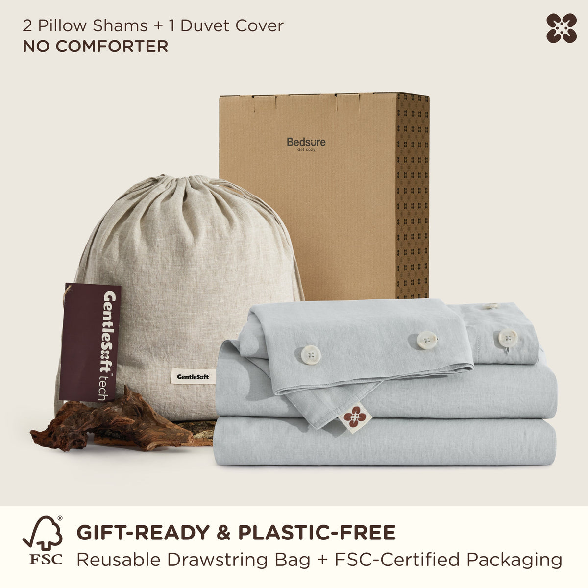 Washed Linen Duvet Cover Set
