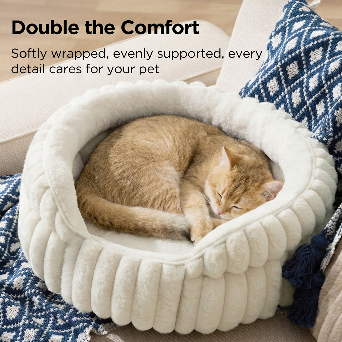 ComfyFleece® Dual-layer Cat Bed