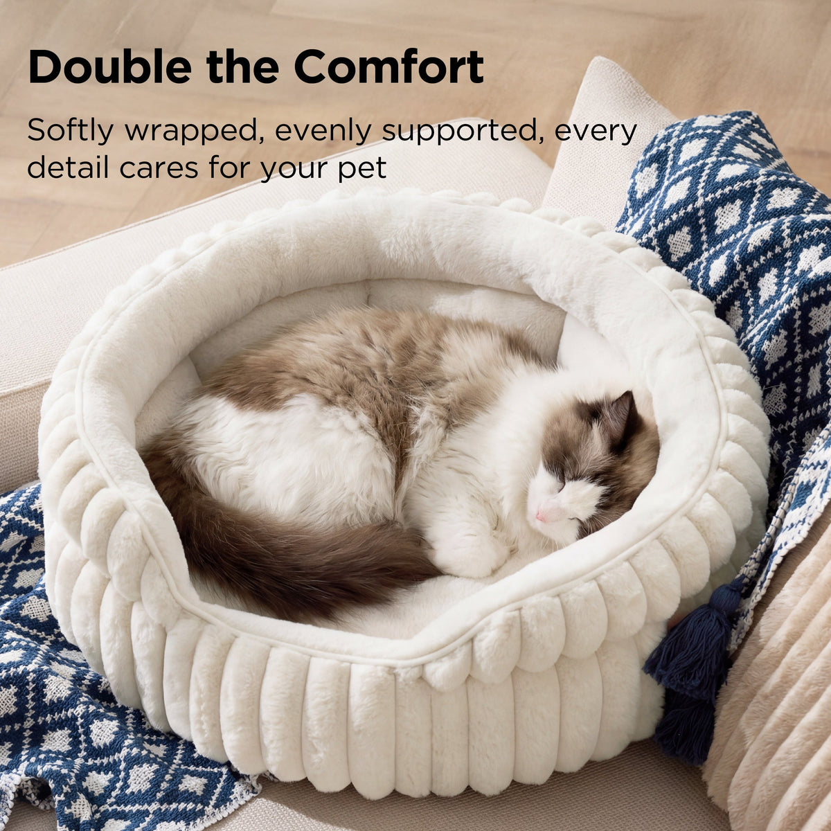 ComfyFleece® Dual-layer Cat Bed