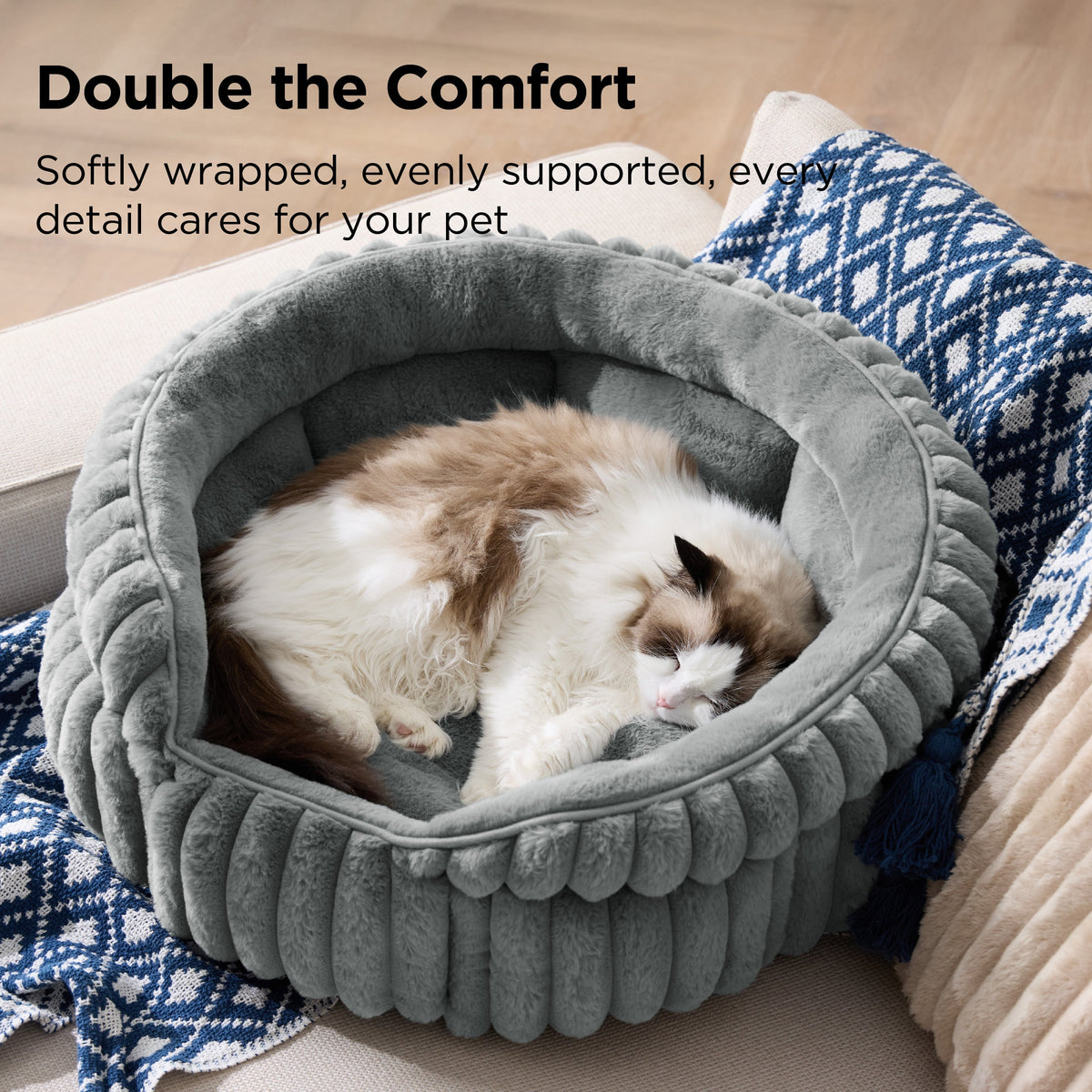 ComfyFleece® Dual-layer Cat Bed