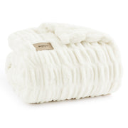 Double-sided Faux Fur Ruched Blanket