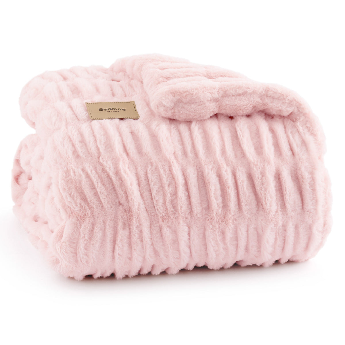 Double-sided Faux Fur Ruched Blanket